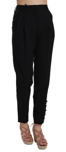 Button Pleated Tapered Trouser Women's Pants - Dolce & Gabbana - Modalova