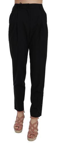Button Pleated Tapered Trouser Women's Pants - Dolce & Gabbana - Modalova