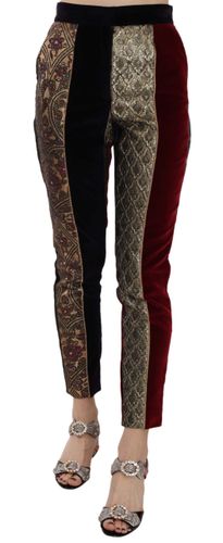 Jacquard Cropped Tapered Women's Pants - Dolce & Gabbana - Modalova