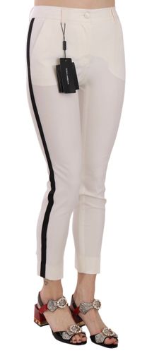 Side Stripe Cropped Skinny Women's Pants - Dolce & Gabbana - Modalova