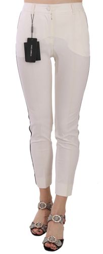 Side Stripe Cropped Skinny Women's Pants - Dolce & Gabbana - Modalova