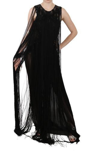 Silk Beaded Sequined Sheer Women's Dress - John Richmond - Modalova