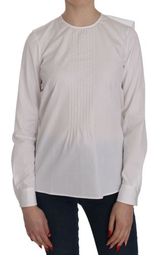 Crew Neck Long Sleeve Cotton Women's Blouse - Dsquared² - Modalova
