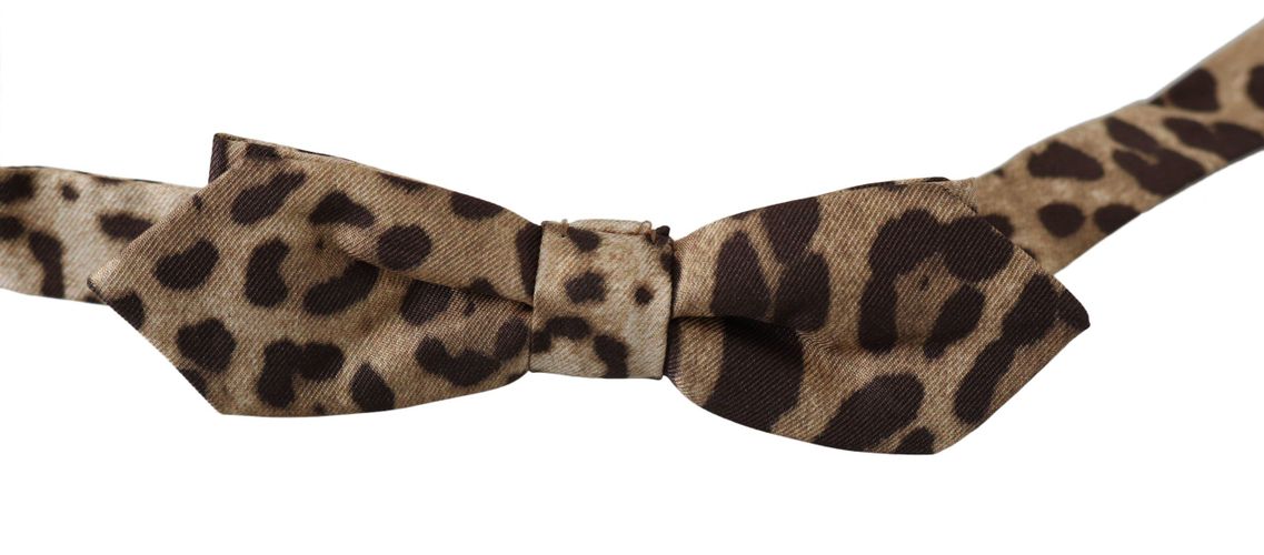 Leopard Silk Adjustable Neck Papillon Men Bow Men's Tie - Dolce & Gabbana - Modalova