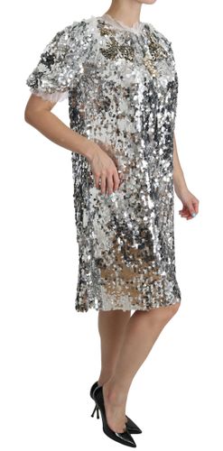 Sequined Crystal Shift Gown Women's Dress - Dolce & Gabbana - Modalova