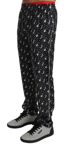 Silk Musical Instrument Trouser Men's Pants - Dolce & Gabbana - Modalova