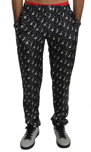 Silk Musical Instrument Trouser Men's Pants - Dolce & Gabbana - Modalova
