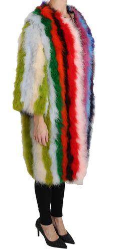 Turkey Feather Cape Fur Women's Coat - Dolce & Gabbana - Modalova