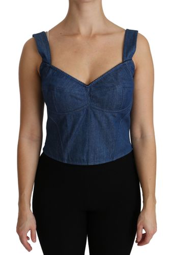 Sleeveless Bustier Blouse Cotton Women's Top - Dolce & Gabbana - Modalova