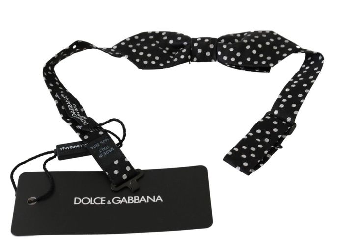 Polka Dots Mens NeckMen's Papillon 100% Silk Bow Men's Tie - Dolce & Gabbana - Modalova