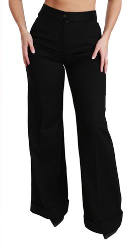 Wide Leg Flared Trouser Cashmere Women's Pants - Dolce & Gabbana - Modalova