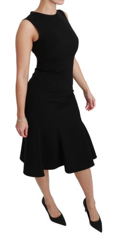 Fit Flare Wool Stretch Sheath Women's Dress - Dolce & Gabbana - Modalova