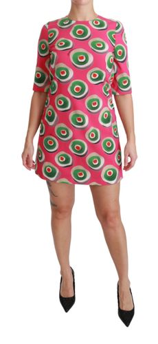 Silk Cup Cake Shift Stretch Women's Dress - Dolce & Gabbana - Modalova