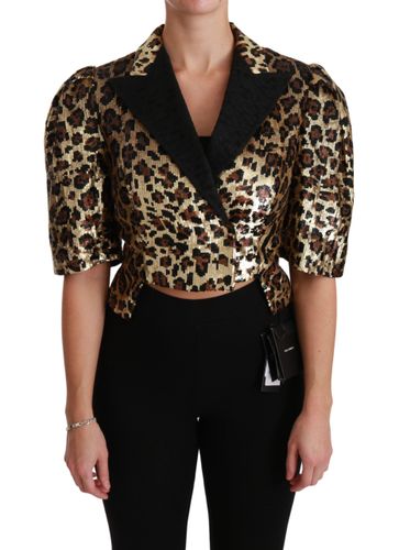 Blazer Leopard Sequined Women's Jacket - Dolce & Gabbana - Modalova