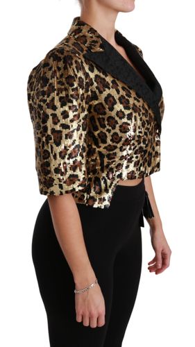 Blazer Leopard Sequined Women's Jacket - Dolce & Gabbana - Modalova