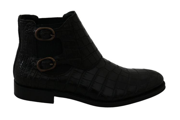 Crocodile Leather Derby Boots Men's Shoes - Dolce & Gabbana - Modalova