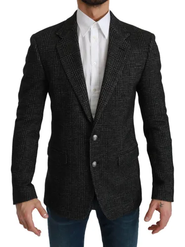 Plaid Check Slim Fit Jacket Men's Blazer - Dolce & Gabbana - Modalova