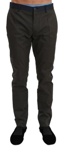 Blue Stripes Trouser Cotton Men's Pants - Dolce & Gabbana - Modalova