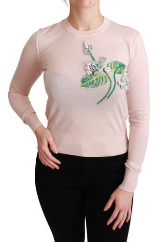 Floral Silk Cashmere Pullover Women's Sweater - Dolce & Gabbana - Modalova