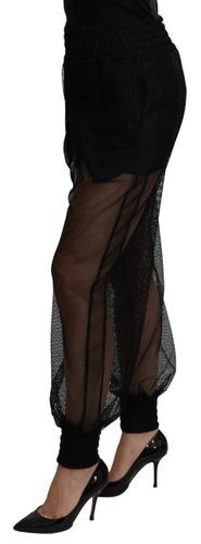 See Through Jogger Polyester Women's Pants - Dolce & Gabbana - Modalova