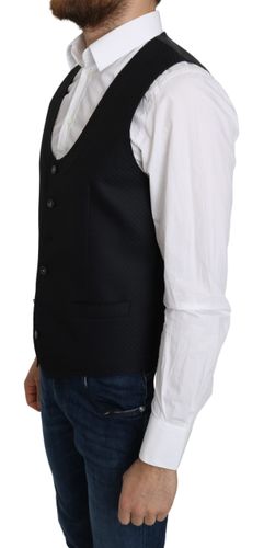 Silk Romb Pattern Formal Coat Men's Vest - Dolce & Gabbana - Modalova