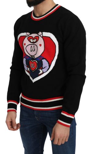 Cashmere Pig of the Year Pullover Men's Sweater - Dolce & Gabbana - Modalova
