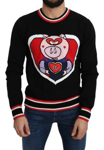 Cashmere Pig of the Year Pullover Men's Sweater - Dolce & Gabbana - Modalova