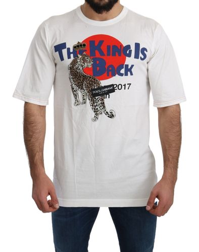 Leopard Royal Top Men's T-shirt - Dolce & Gabbana - Modalova