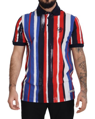 Cotton Polo Top Men's T-shirt - Dolce & Gabbana - Modalova