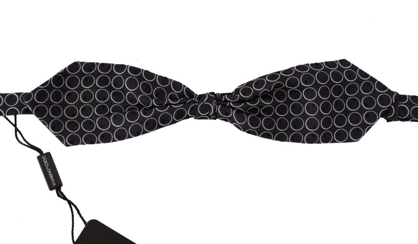 White Round 100% Silk Neck Papillon Men's Tie - Dolce & Gabbana - Modalova
