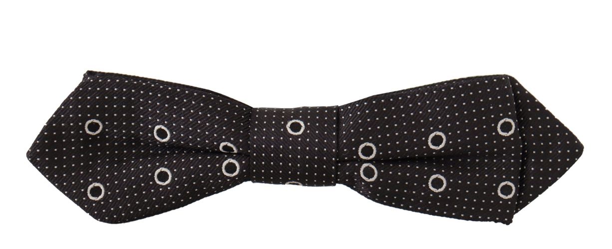 White Polka Dot 100% Silk Neck Papillon Men's Tie - Dolce & Gabbana - Modalova