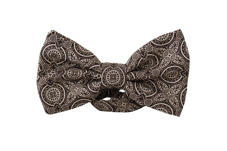 White 100% Silk Adjustable Neck Papillon Men's Tie - Dolce & Gabbana - Modalova