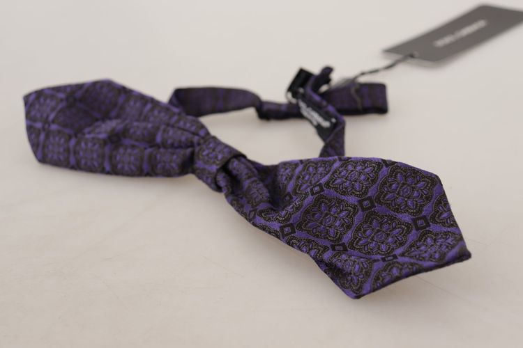 Geometric Silk Adjustable Neck Papillon Men's Tie - Dolce & Gabbana - Modalova