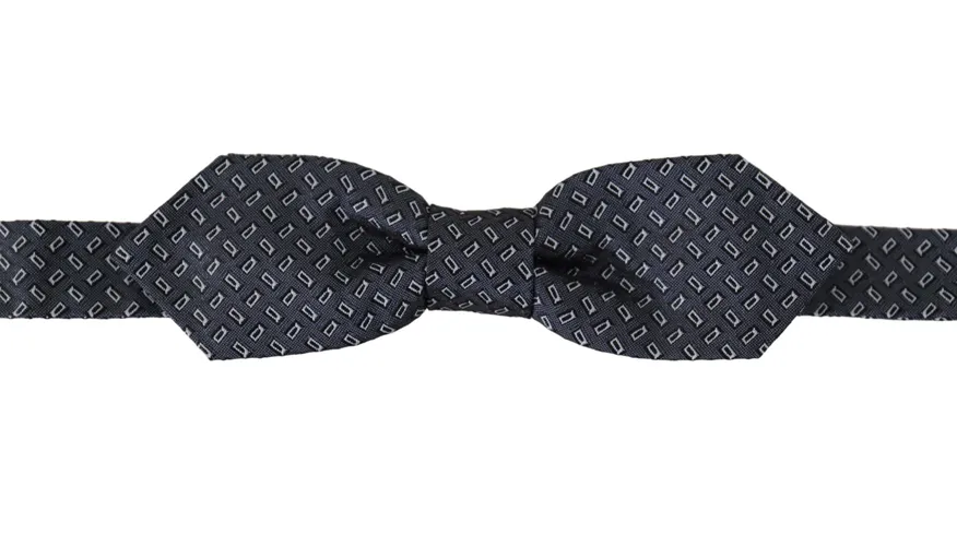 Gray Polka Dot 100% Silk Neck Papillon Men's Tie - Dolce & Gabbana - Modalova