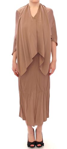 Draped Silk Sheath Shift Coctail Women's Dress - Lamberto Petri - Modalova