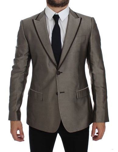 Slim Fit Silk Two Button Men's Blazer - Dolce & Gabbana - Modalova
