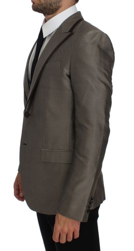 Slim Fit Silk Two Button Men's Blazer - Dolce & Gabbana - Modalova