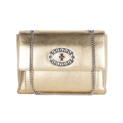 Blumarine Gold Leather Shoulder Bag - Blumarine - Modalova