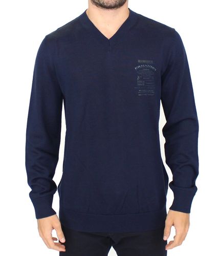 Wool Blend V-neck Pullover Men's Sweater - Ermanno Scervino - Modalova