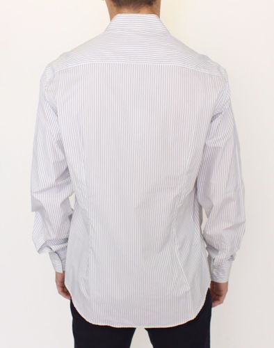 Gray Striped Regular Fit Casual Men's Shirt - Ermanno Scervino - Modalova