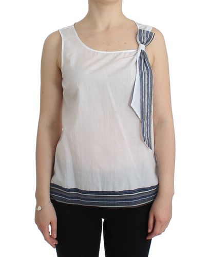 Blue Top Blouse Tank Shirt Women's Sleeveless - Ermanno Scervino - Modalova
