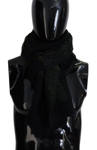 Black Green Knitted Men Neck Wrap Shawl Men's Scarf - Dolce & Gabbana - Modalova
