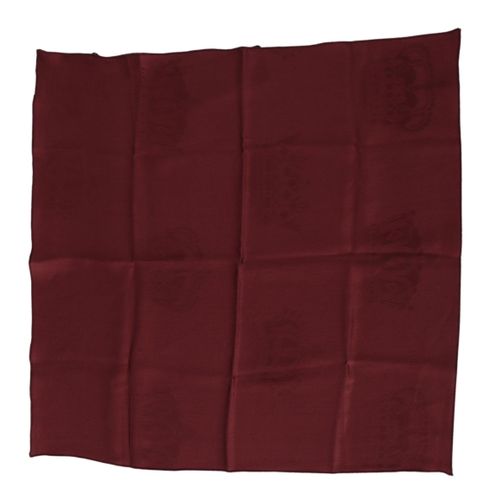 Maroon Silk Crown Square Wrap Handkerchief Men's Scarf - Dolce & Gabbana - Modalova