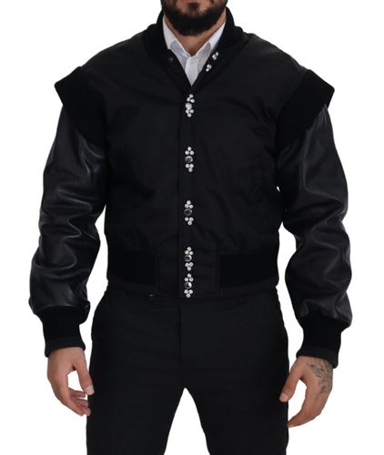 Nylon Crystals Coat Buttons Men's Jacket - Dolce & Gabbana - Modalova