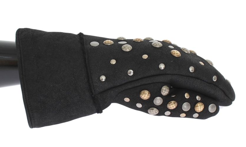 Wool Shearling Studded Men's Gloves - Dolce & Gabbana - Modalova