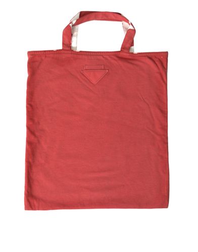 Red Jersey Fabric Logo Shoulder Shopping Tote Women's Bag - Prada - Modalova