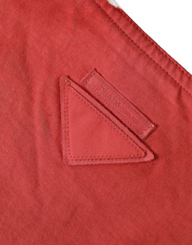 Red Jersey Fabric Logo Shoulder Shopping Tote Women's Bag - Prada - Modalova