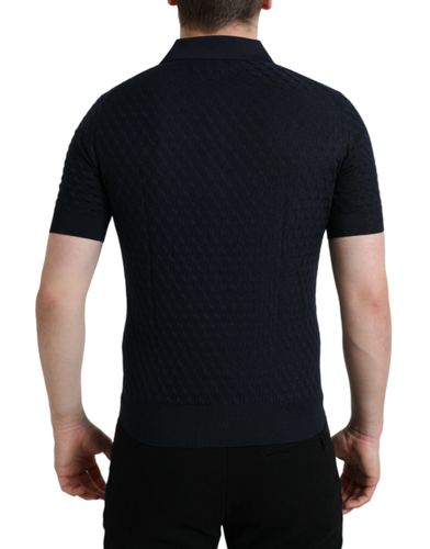 Dark Collared Short Sleeve Polo Men's T-shirt - Dolce & Gabbana - Modalova