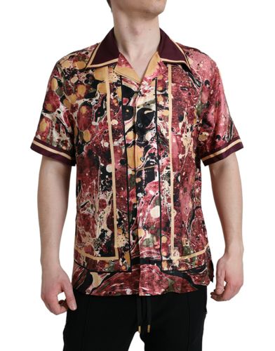 Button Down Silk Men's Shirt - Dolce & Gabbana - Modalova