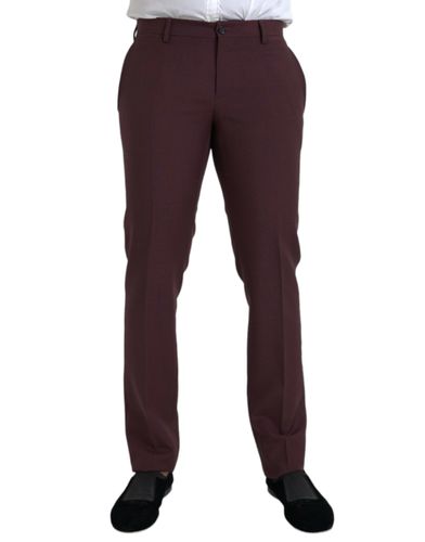 Wool Men Slim Fit Dress Men's Pants - Dolce & Gabbana - Modalova